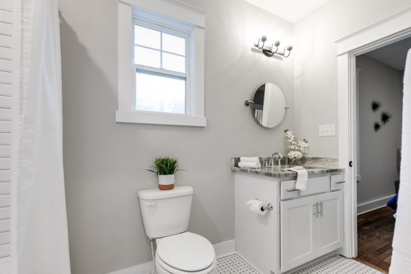 Beautiful bathroom in new home by Richmond Hill Design-Build