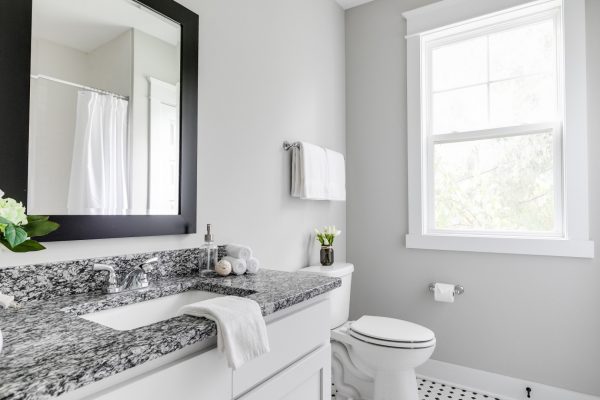 Beautiful bathroom in new home by Richmond Hill Design-Build