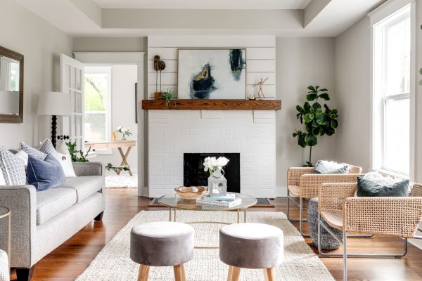 Family room in home built by Richmond Hill Design-Build