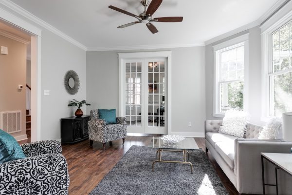 Family room in renovated home built by Richmond Hill Design-Build