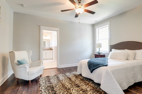 Bedroom in home built by Richmond Hill Design-Build