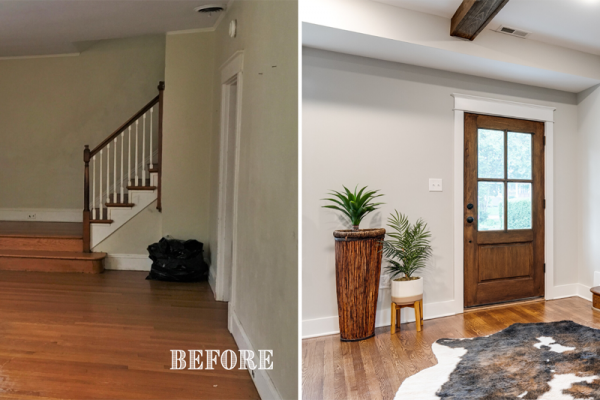 Updated foyer in renovation by Richmond Hill Design-Build