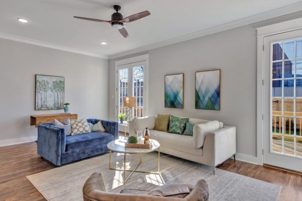 Family room in home built by Richmond Hill Design-Build