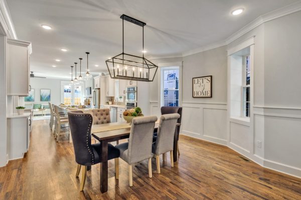 Dining room in home built by Richmond VA by Richmond Hill Design-Build