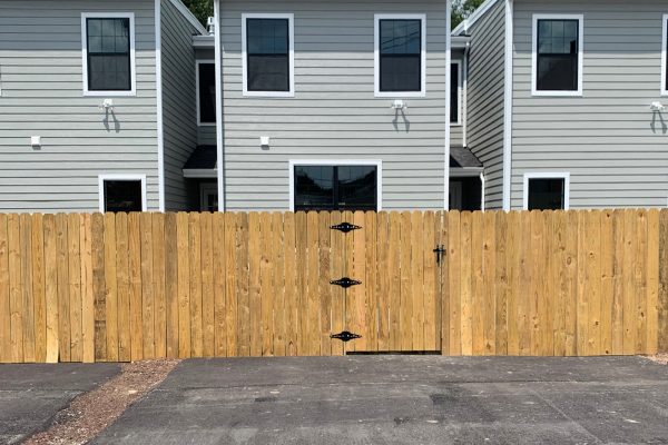 Parking pad of townhome by Richmond Hill Design-Build