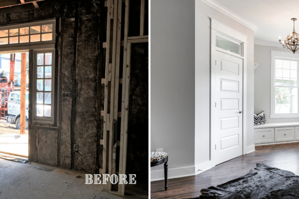 Bright and open renovated entryway by Richmond Hill Design-Build