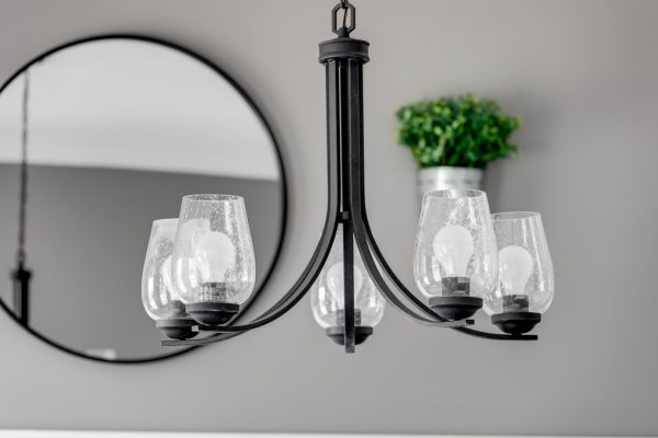 Unique chandelier in home built by Richmond Hill Design-Build