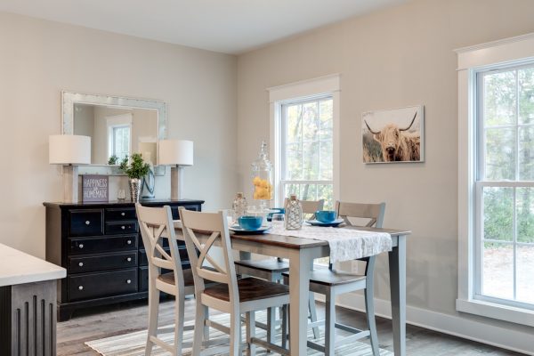 Breakfast area in new home built by Richmond Hill Design-Build