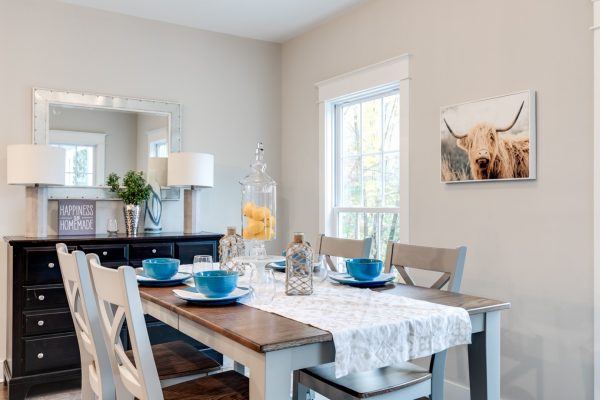 Breakfast area in new home built by Richmond Hill Design-Build