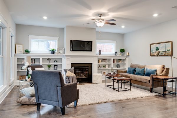 Family room in new home built by Richmond Hill Design-Build