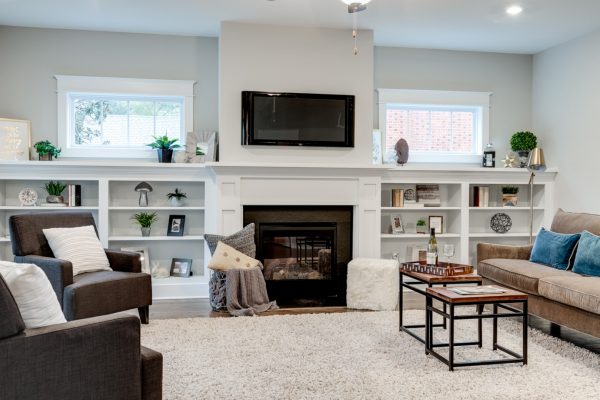Family room in new home built by Richmond Hill Design-Build
