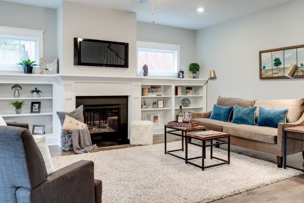 Family room in beautiful home built by Richmond Hill Design-Build