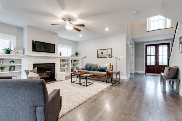 Family room in beautiful home built by Richmond Hill Design-Build