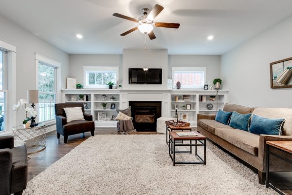 Family room in new home built by Richmond Hill Design-Build