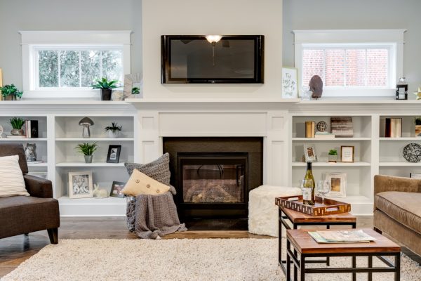 Family room in new home built by Richmond Hill Design-Build