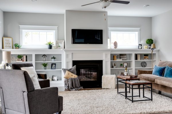 Family room in beautiful home built by Richmond Hill Design-Build