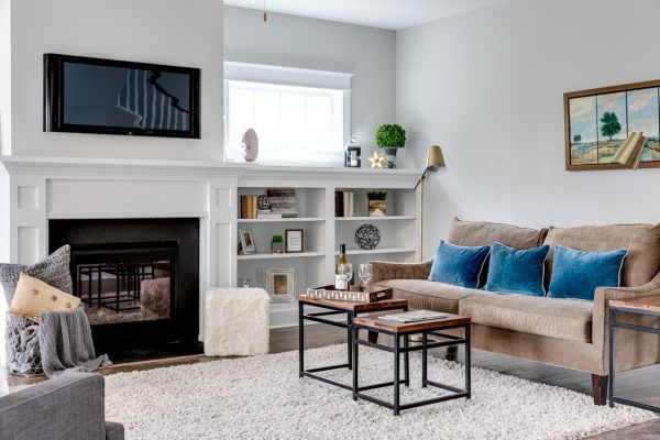 Family room in new home built by Richmond Hill Design-Build