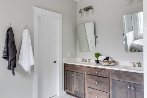 Owner's bathroom in new home by Richmond Hill Design-Build