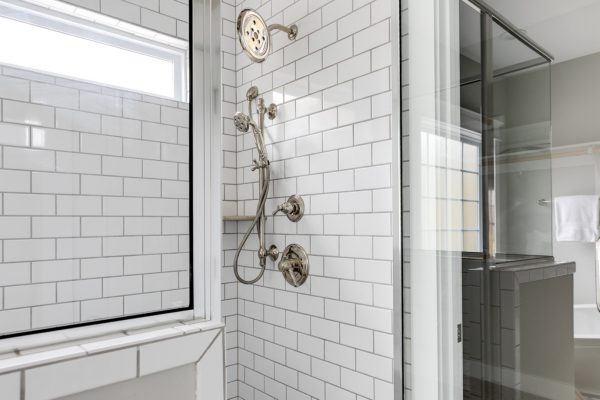 Beautiful shower in new home by Richmond Hill Design-Build