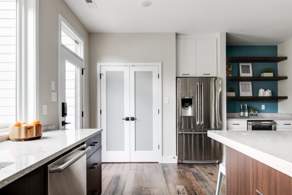 Stunning kitchen in new contemporary home by Richmond Hill Design-Build