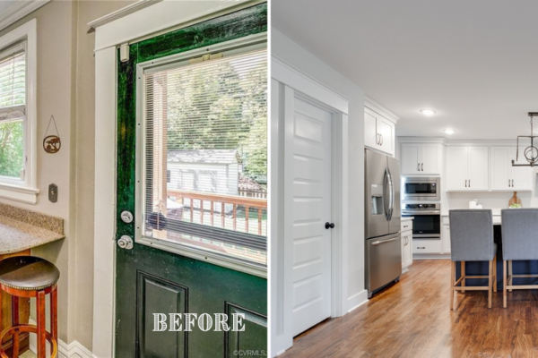 Before and after photos of kitchen by Richmond Hill Design-Build