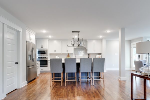 Kitchen island in renovation of home by Richmond Hill Design-Build