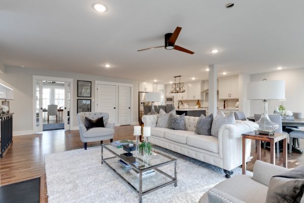 Family room in renovated home by Richmond Hill Design-Build