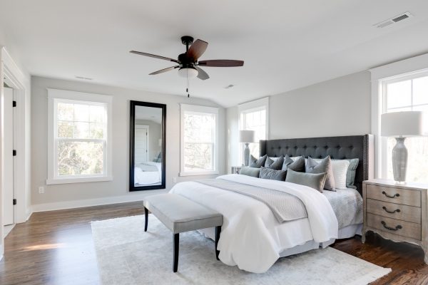 Owner's bedroom in renovated Dutch Colonial home by Richmond Hill Design-Build