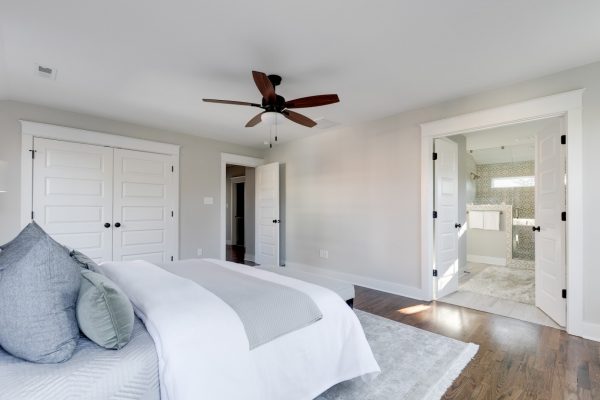 Gorgeous owner's bedroom in renovated home by Richmond Hill Design-Build