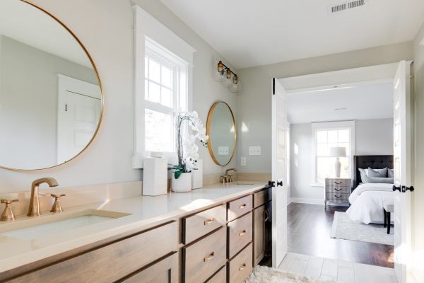 Owner's bathroom in renovated Dutch Colonial home by Richmond Hill Design-Build