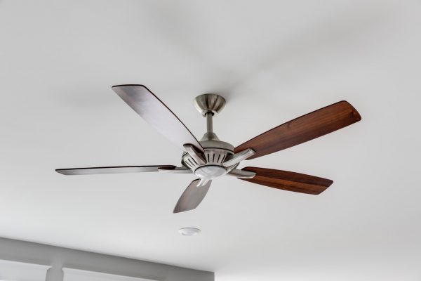 Wooden ceiling fan in home built by Richmond Hill Design-Build