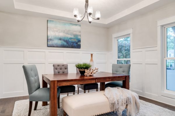 Dining room in beautiful home by Richmond Hill Design-Build