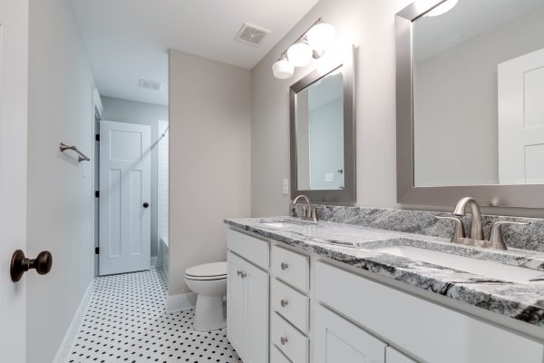 Beautiful guest bathroom in renovated home by Richmond Hill Design-Build