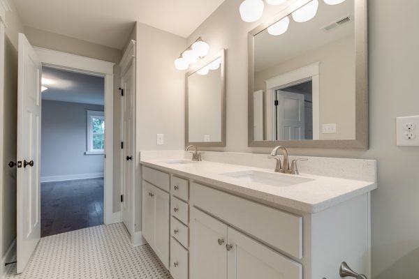 Guest bathroom in renovated home by Richmond Hill Design-Build