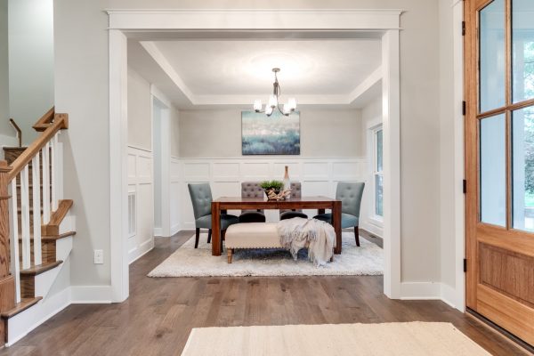 Dining room in beautiful home by Richmond Hill Design-Build