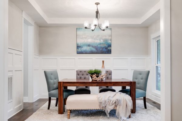 Dining room in beautiful home by Richmond Hill Design-Build