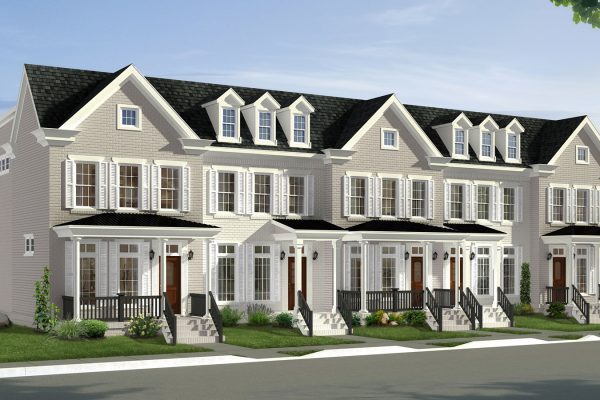 Rendering of townhouses built in Richmond, VA by Richmond Hill Design-Build