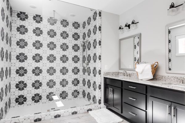 Owner's bathroom in townhouse by Richmond Hill Design-Build