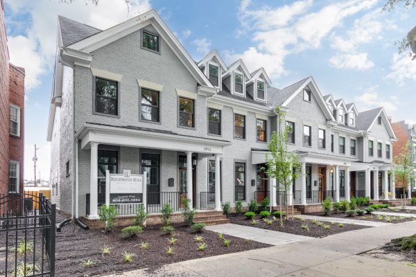 Stunning exterior of townhouse by Richmond Hill Design-Build