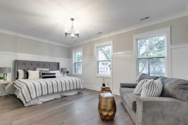 Owner's bedroom in new townhouse by Richmond Hill Design-Build