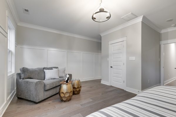 Gorgeous owner's bedroom in new townhouse by Richmond Hill Design-Build