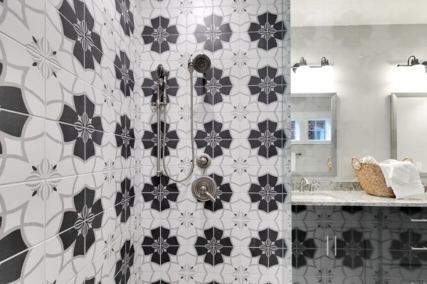 Gorgeous owner's shower in new townhouse by Richmond Hill Design-Build