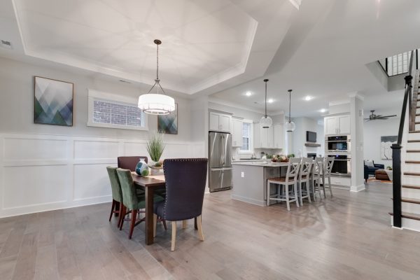 Dining room of new townhouse by Richmond Hill Design-Build