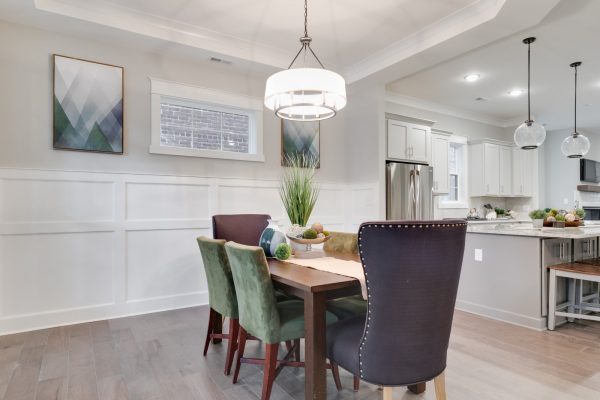 Dining room of new townhouse by Richmond Hill Design-Build