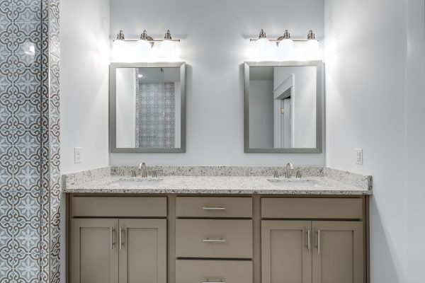 Owner's bathroom in townhouse by Richmond Hill Design-Build