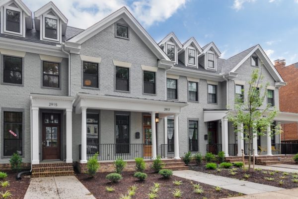 Stunning exterior of new townhome by Richmond Hill Design-Build