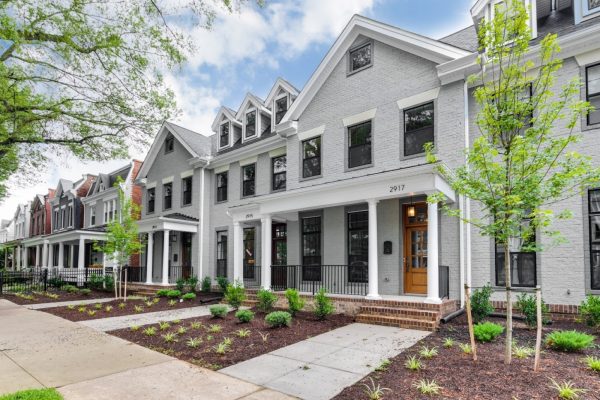 Stunning exterior of new townhome by Richmond Hill Design-Build