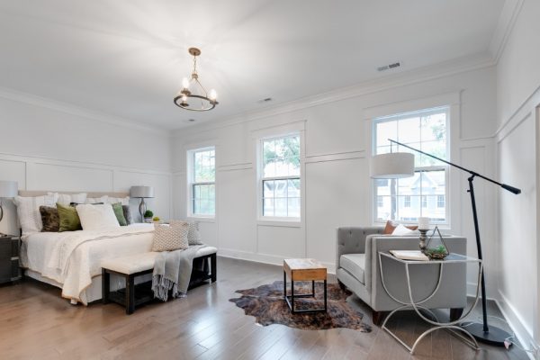 Gorgeous owner's bedroom in beautiful new townhouse by Richmond Hill Design-Build