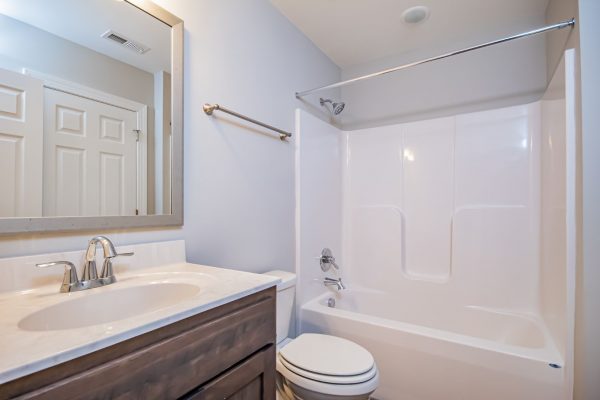 Guest bathroom in beautiful renovated ranch home by Richmond Hill Design-Build