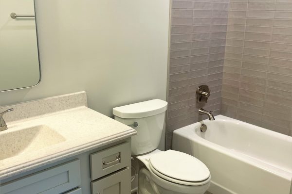 Secondary bathroom in new home built by Richmond Hill Design-Build